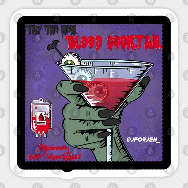 Blood Cocktail Sticker by JENerationTIRED